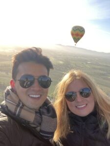 A & Me Balloon in sky